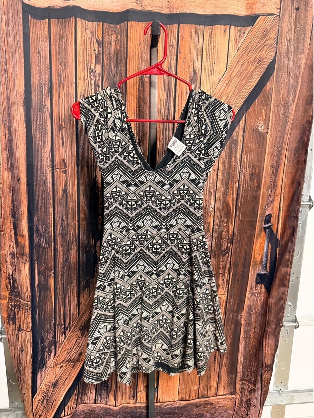 Victoria's Secret Pink Black and White Geometric Patterned Dress Size medium